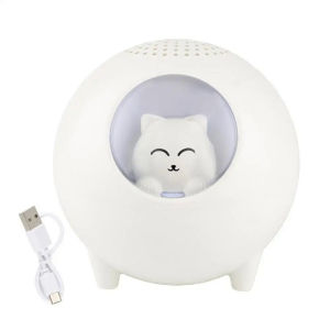 Cute Small Speaker Audio Driver Subwoofer For Household Speaker Device With Gradient Night Light For Home Traveling And Outing