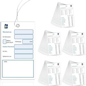 Dầu thay đổi nhãn với dây tập tin đính kèm & dễ dàng để viết bề mặt dầu dịch vụ nhãn dầu kiểm tra nhãn cho bảo dưỡng xe