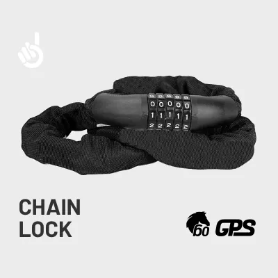 Golden Pistol Sixty Chain Bike Lock 5-Digit Resettable Code 90cm Quality Steel Anti-Shear Dust-Proof