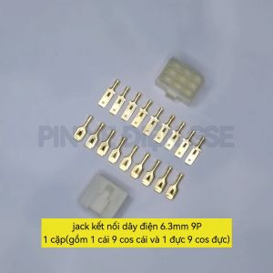 Jack kết nối dây điện 9P loại 6.3mm dành cho ô tô xe máy cao cấp(gồm đầu ghim)