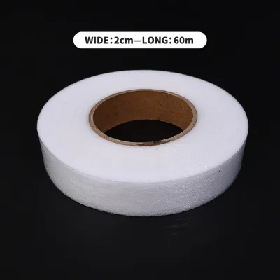 FINNIANR 60M Interlining Adhesive Tape DIY Double-sided Clothes Ironing Hem Tapes Non-woven Sewing Interlining for Shorten Repair Pants