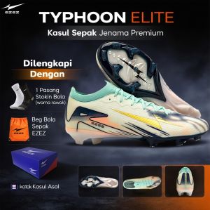 EZEZ Typhoon Elite FG Kasut Bola Sepak Football Boots Tapak TPU 36-45 ET7238
