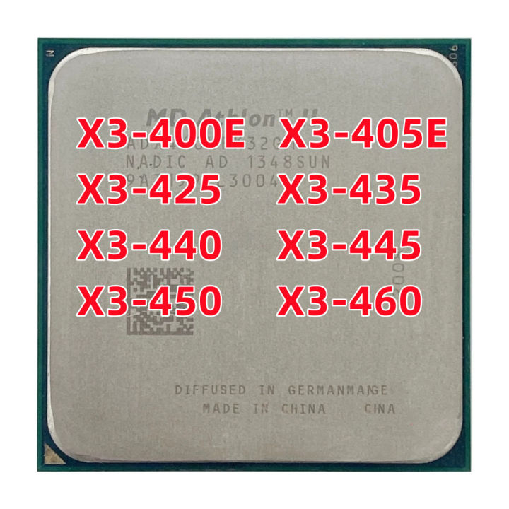 ตัวประมวลผลซีพียูตั้งโต๊ะ Athlon II X3 460 440 425 435 445 450 400E ...