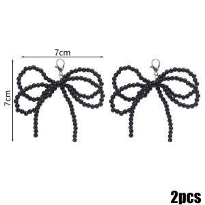 1Pair Pearl Bow Shoe Flower Elegant White Butterfly Shoe Buckle Fashion Mesh Lace Bow Shoes Pendant Charms Shoelaces Clips