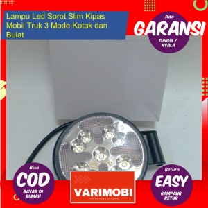Lampu Led Sorot Slim Kipas Mobil Truk 3 Mode Kotak dan Bulat
