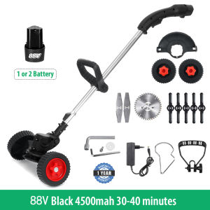 Lawn Mower with Wheels Electric Grass Cutter Trimmer Portable Lawnmower Grass Trimmer Adjustable Lawn Mower Wheel-Gift for ParentsComplete Accessories Perfect packaging Worry-free After-sales.