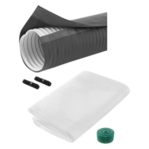 Portable Air Conditioning Exhaust Hose Cover and Window Seal Set Adjustable Length Hose Insulation Sleeve for Window