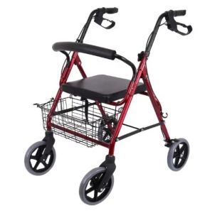 Xe tập đi cho người già có ghế ngồi bánh xe lớn dễ di chuyển khung thép chắc chắn có giỏ đựng đồ chính hãng Nikita