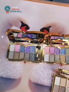 【Special Offer】Ultra Sparkle Diamond Eyeshadow 10 Color Palette With Mirror Highly Pigmented Glitter Pearl Shimmer Waterproof Sweat Proof Long Lasting Non Creasy For Party Evening Festival Makeup