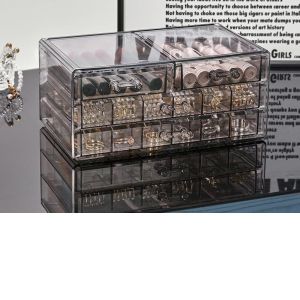 Hicus 72slot jewelry Nail art multi-layer drawer storage desktop nail sequins storage jewelry accessory