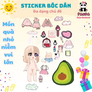 (40B)Bộ Avatar Sticker đồ chơi bóc dán đồ chơi montessori sáng tạo cho bé