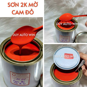 Sơn mờ cam đỏ - Sơn ô tô xe máy 2k mờ sẵn lon 1kg