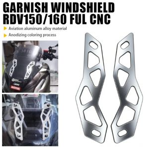 Motorcycle Windshield Bracket Garnish Aluminum Alloy Cnc Machined Anodized Matibay Scooter Upgrade Adv 150 160