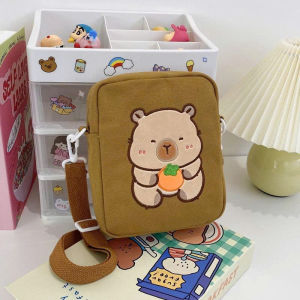 Túi đeo chéo đeo vai cho bé dễ thương hoạt hình vui nhộn capipara shin