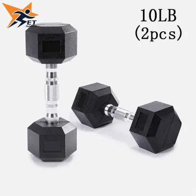 2PCS Hex Dumbbell Set For Men 5LBS - 20LBS Dumbbell Set with Metal Handle