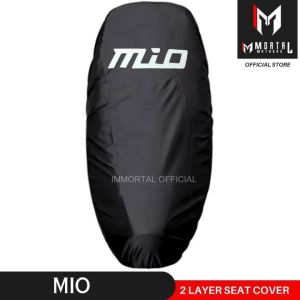 Yamaha Mio 2 Layer Seat Cover Black by Immortal WithFree Immortal Sticker