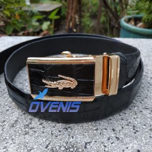 [FREE SHIP] Thắt lưng nam da cá sấu. [DA BỤNG CÁ SẤU TRƠN DỄ SỬ DỤNG]