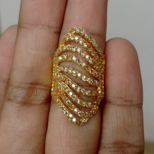 Cincin Mata Lapis Emas 24k Model Gerbong Panjang