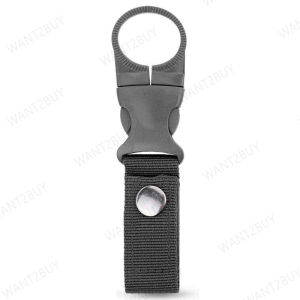 Portable Buckle Water Bottle Holder Camping Hiking Picnic Hanger Outdoor Tactical Gear Gantung Botol Air 户外织带水瓶外挂扣