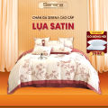 Ga giường đẹp mát lạnh 5 món lụa markcross SERENA chính hãng chuẩn khách sạn 5 sao  bộ chăn ga ra drap gối mền nệm đệm cao cấp 5 món lụa markcross trải phủ bọc giường mát lạnh sang trọng full - hệ thống nệm. 