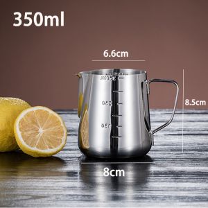 [Mr. Jam] เหยือกตีฟองนม ถ้วยตวงนม ขนาด 350ml/550ml/950ml แก้วตวง ถ้วยตวงสแตนเลส 304 Lahua Cup