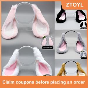 【ZTOYL】 Cute Bunny Ears Headband Plush Rabbit Hair Hoop Headwear Cosplay Costume Hair Accessories For Adults Party