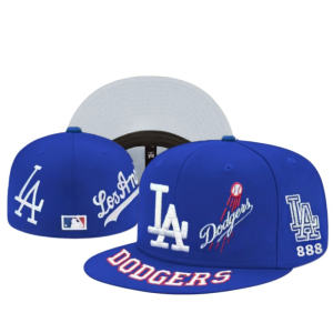 【COD】LA Dodgers Brim Embroidery Closed cap For Men Fashion backward cap Baseball Cap High Quality