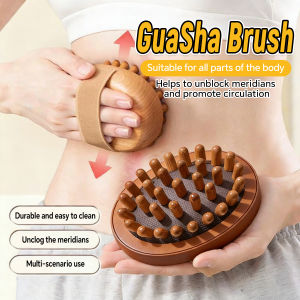 Ellebreen Air Cushion Meridian Dredging GuaSha Brush Scraping Beauty Brush For Body Abdomen Legs Back Arms