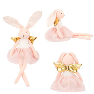 Plush Bunny Stuffed Animals Cute Rabbit Doll Long Ears Bunny PlushToy Gifts Pink 15 inch