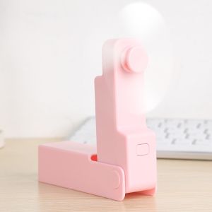 Pocket Fan Mini Electric Fan Portable Handheld Table Fan Meja Kipas USB Rechargeable Foldable Emergency Powerbank