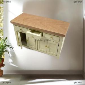 [COD] yixiayun 1Pcs 1 12 Scale Dollhouse Cabinet Living Room Miniature Birch Doll House Simulation Storage Cabinet DIY Accessories