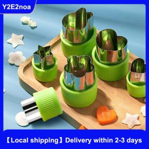 【Local shipping】 Vegetable Fruit Cutter Stainless Steel Flowers Cartoon Shape Mold Cake Biscuit Cutting Mold Kitchen Cookie Cutter Tool
