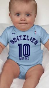 Baby Monthly Onesies - Basketball Jersey MMPZ GRZLZ