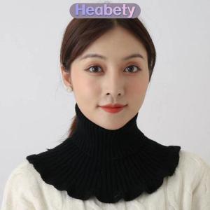 Heabety  Giữ ấm và lạnh ngoài trời phụ nữ ấm áp dệt kim giả cổ áo dày cao cổ giả khăn quàng cổ có thể tháo rời cổ khăn