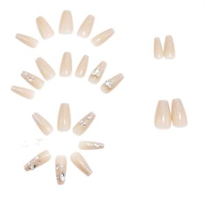 Set móng tay MIA 24 móng đính đá pha lê lấp lánh kiểu tiên nữ Z006