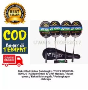 Raket Badminton Bulutangkis YONEX ORIGINAL- BONUS TAS Badminton  & GRIP Handuk /  Raket yonex /  Raket Bulutangkis /  Perlengkapan olahraga / Raket Yonex Original