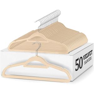 Non-slip Velvet Hangers Space-saving Elegant Coat Clothes Hanger Strong Durable