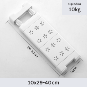 Kệ chia ngăn tủ quần áo tủ bếp không cần khoan co giãn đa dụng tiện lợi cho gia đình Easy Stuff