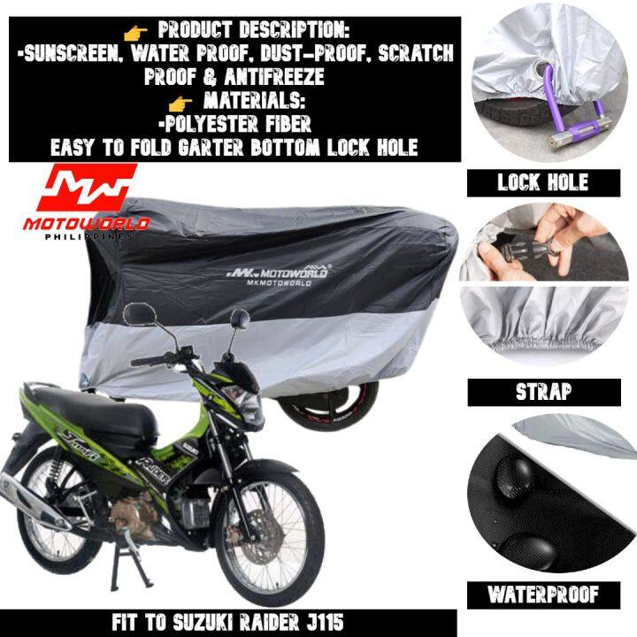 MOTORS SUZUKI RAIDER J115 MOTOR COVER waterproof MOTOWORLD Motorcycle ...