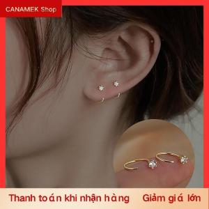 CS 1 cặp khuyên tai nụ pha lê cho nữ trang sức thời trang Hàn Quốc phụ kiện khuyên tai thanh lịch dành cho tiệc tùng