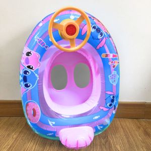 Pelampung Karet Bayi Motif Lebah / Baby Swimming Boat / Ban Berenang Setir Klakson Anak - HOMIA
