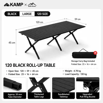 Folding table for outdoor camping Aluminum portable ultra-light picnic barbecue table