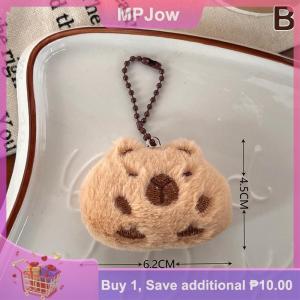 【MPJow】 Capybara Plush Doll Cartoon Keychain Bag Pendant Soft Stuffed Doll Backpack Car Bag Key Ring Decor Kid Gift