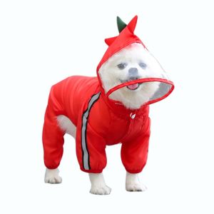 【In Stock】Dog Waterproof Raincoat Pet Disguise Outdoor Raincoat Funny Raincoat Puppy Hoodie Pet Clothes Jacket