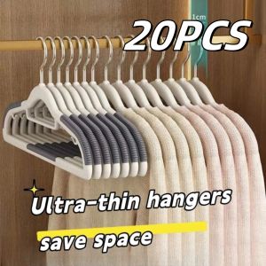 20PCS Non-slip Clothes Hangers Heavy Duty Drying Hangers with 360° Swivel Hook Ultra Thin Household Hanger Tools