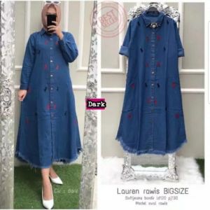 Lauren Tunik Rawis Maxy - Tunik Panjang Wanita Terbaru - Baju Atasan Muslim