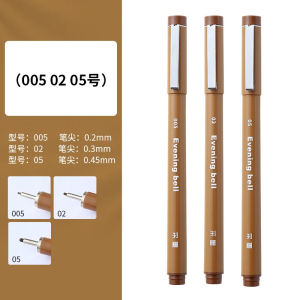 3pcs Set Brown ink Waterproof Hook Pen Water-based Pigment Neelde Pen Fine Liner Sketch Drawing Marker Pen Manga Art Supplies 热销新款 品质保证