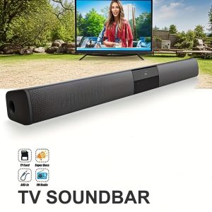 【มีสินค้าในสต๊อก】20W TV Soundbar แบบมีสายและไร้สาย Bluetooth Home Surround SoundBar สำหรับ PC โรงละครทีวีลำโพงพร้อมวิทยุ FM Music Center Column