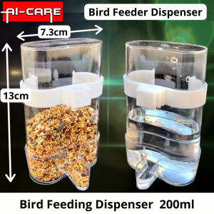 (Ready Stock) High Quality Parrot Automatic Bird Food Feeder Acrylic Bird Feeding Device Parrot Small Medium Size bird feeder Bekas Makanan automatik burung