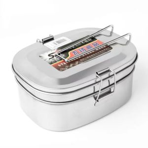 Stainless Steel Bento Box Food Box School Lunch Box Canteen DS-44